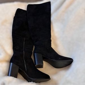 Faux Suede Over-The-Knee Chunky Heel Boot 7
